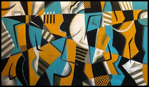 "Ipanema"  (extended)  60" x 102"  acrylic on canvas